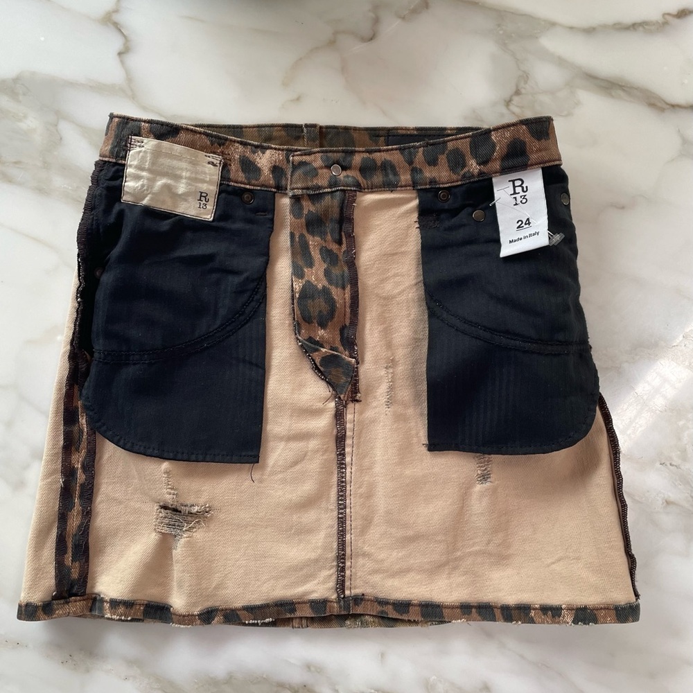 R13 High Rise Mini Skirt🐆😎 - Picture 12 of 14